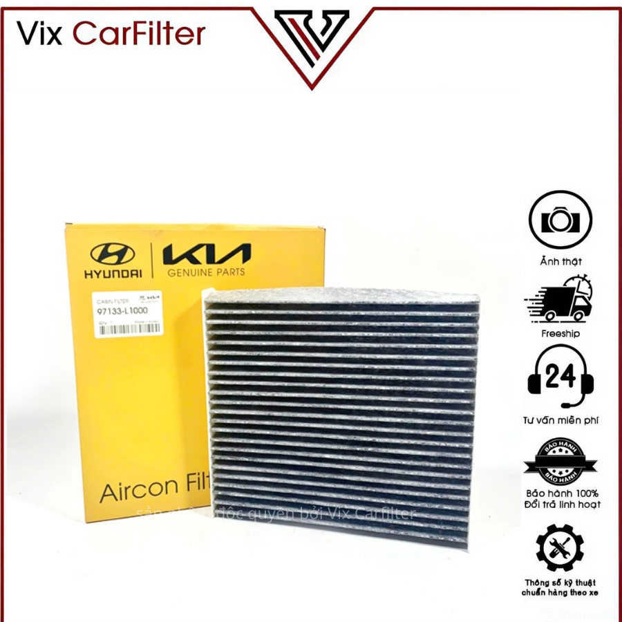 Lọc gió điều hòa Elantra / SantaFe / Sonata / Staria / Tucson / Sorento đời 2021 - 2023. Mã  97133-L