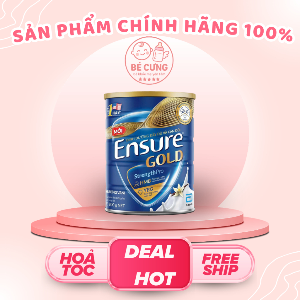 Combo 6,7,8,9,10 Ensure Gold vani 800gr date mới 11/27
