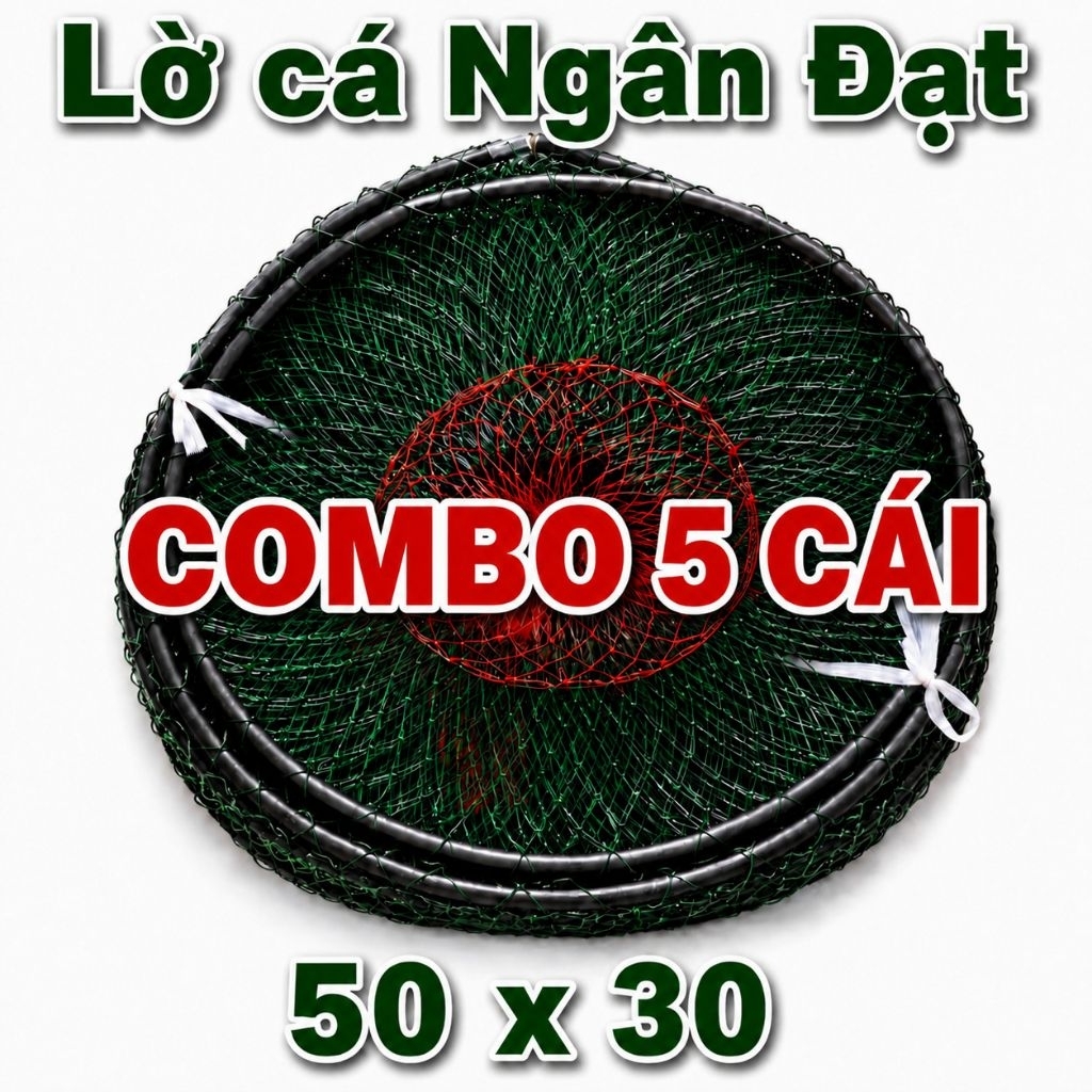 Lờ cá lóc COMBO 5 cái Dài 50 Rộng 30 (Không kèm cây)
