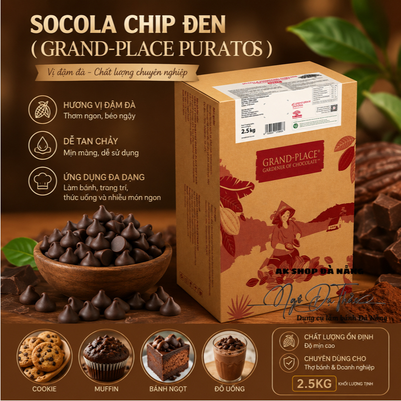 Chocolate chip đen100gr ( DANANGBAKINGTOOL 2700.255 )