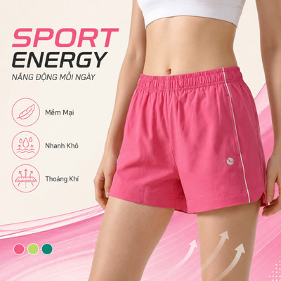 Quần Short Nữ Livan LV26S04F320, Quần Đùi Nữ 1 Lớp Đi Tập, Đi Chơi Mỏng Nhẹ Thoải Mái Vận Động