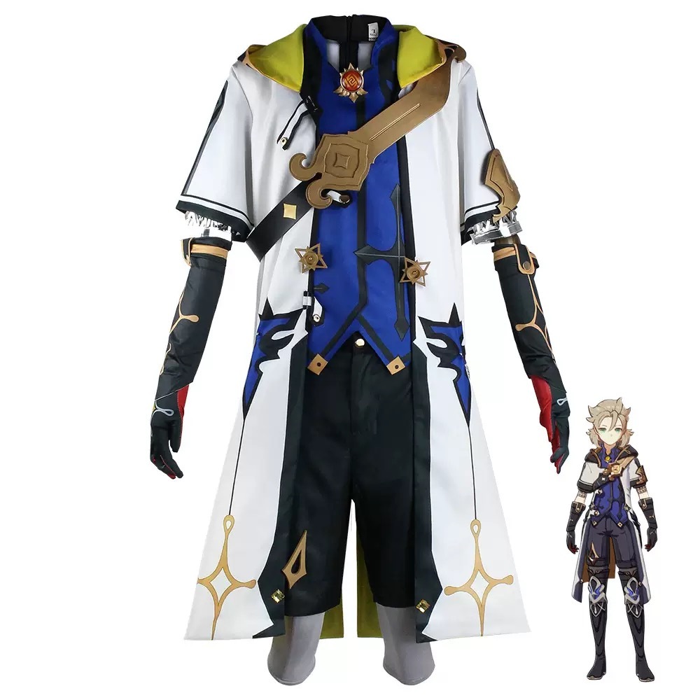 Genshin tác động Albedo Cosplay trang phục người lớn Carnival đồng phục tóc tóc Anime Halloween Part