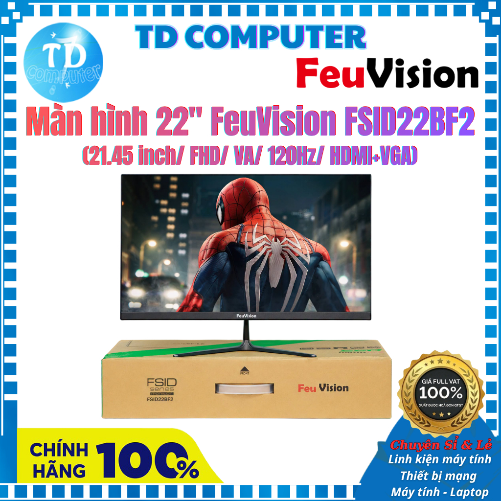 Màn hình 22" FeuVision FSID22BF2 (21.45 inch/ FHD/ VA/ 120Hz/ HDMI+VGA) - Hàng chính hãng DSS phân p
