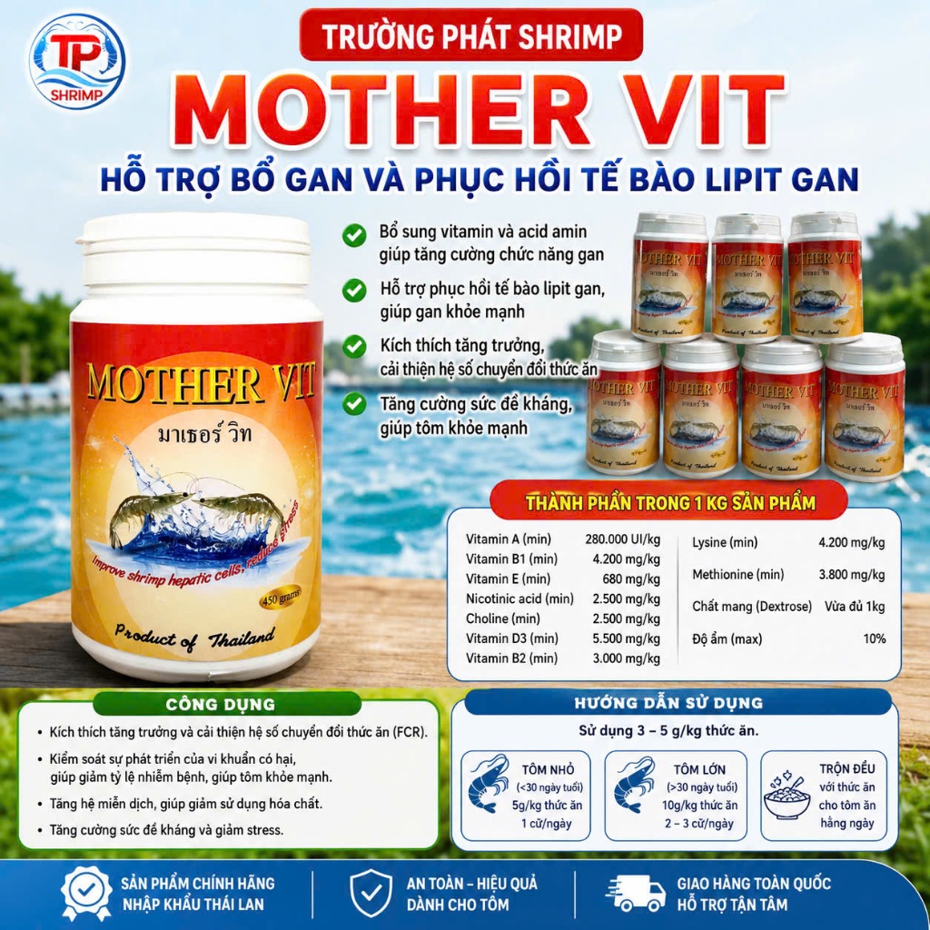 MOTHER VIT: Hàng nhập Thái Lan, hỗ trợ bổ gan và phục hồi lipit trên gan