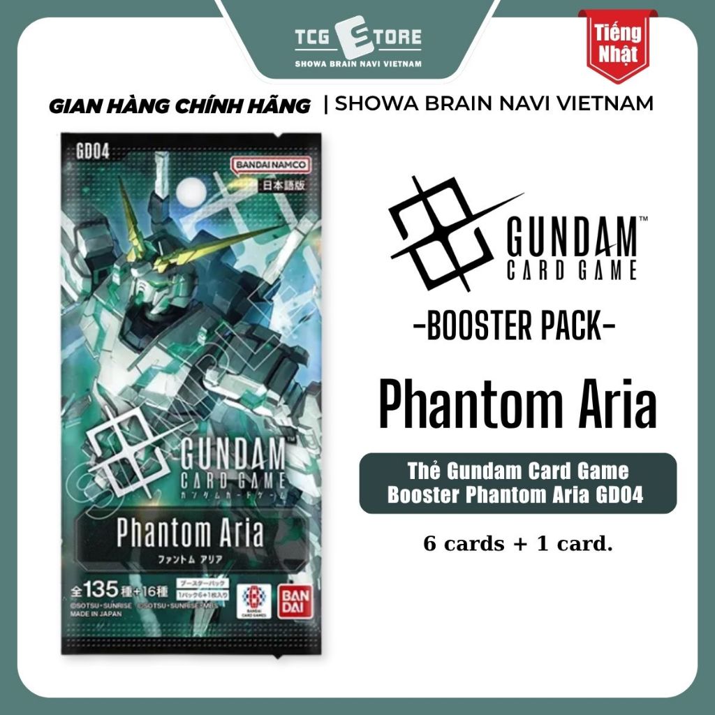 Thẻ Gundam Card Game Booster Phantom Aria GD04 Tiếng Nhật - gói 7 thẻ