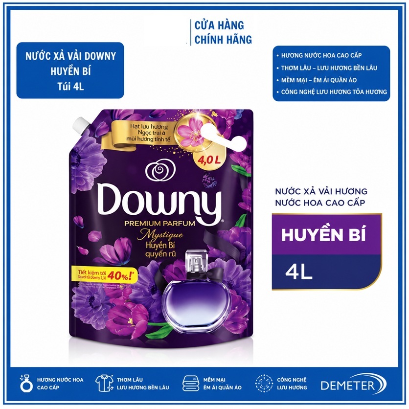 Nước xả vải Downy Túi 4L - Hương Huyền Bí
