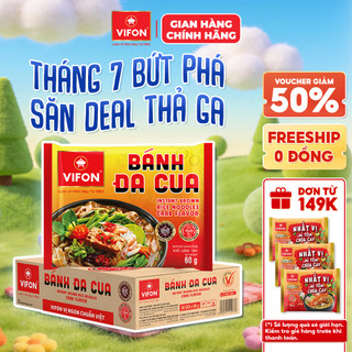 Thùng 30 gói bánh đa cua vifon 60g vị cua đồng sợi dai đạt giải quốc tế