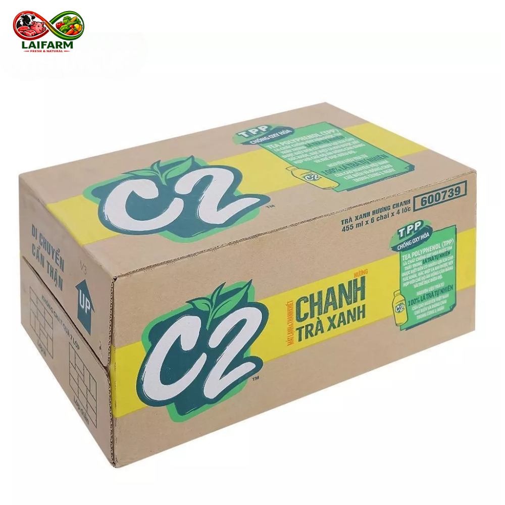 [Laifarm] C2  nước trà xanh chanh 455ml