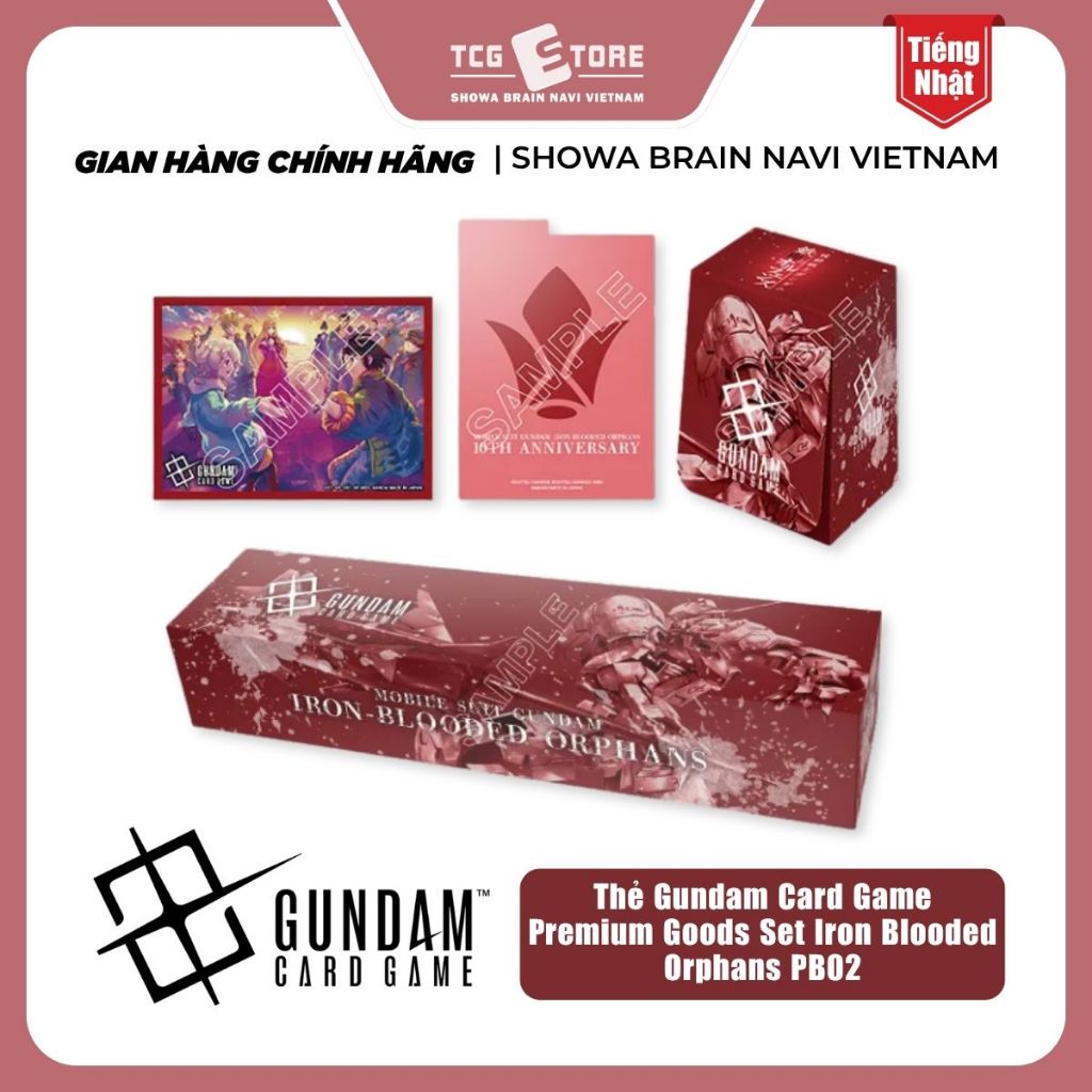 Thẻ Gundam Card Game Premium Goods Set Iron Blooded Orphans PB02 tiếng Nhật