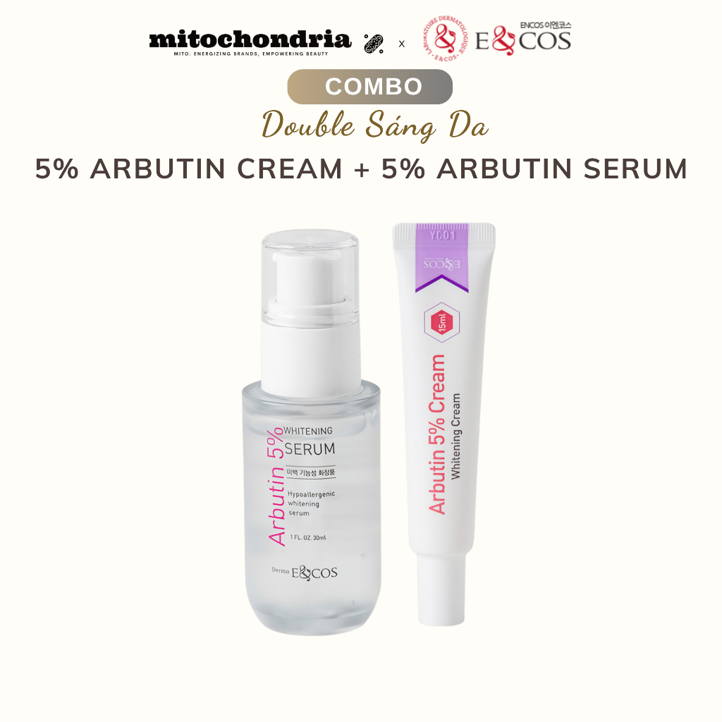 Combo Double Sáng Da  5% Arbutin Cream Và 5% Arbutin Serum