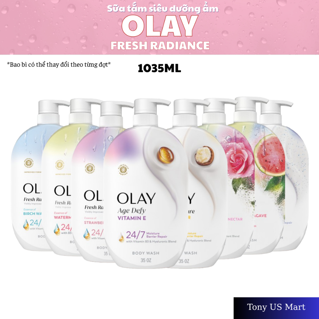 Sữa Tắm Olay Mỹ 1035ml - Ultra Moisture & Fresh Radiance, Dưỡng Ẩm Chuyên Sâu - Tony US Mart