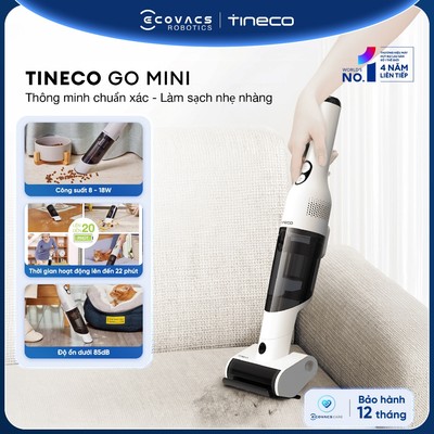 Tineco Go Mini Máy hút bụi cầm tay không dây | Pin 2000mAh | Thiết kế không dây gọn nhẹ | Bảo hành Chính Hãng 12 Tháng