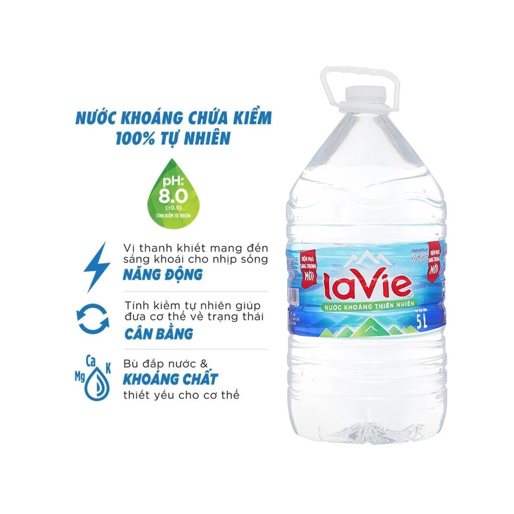 Lẻ_Nước khoáng La Vie/Lavie 5 lít