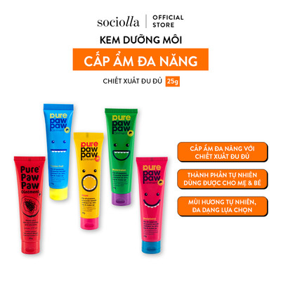 Kem Dưỡng Môi Cấp Ẩm Đa Năng Chiết Xuất Đu Đủ Pure Paw Paw 25 gr
