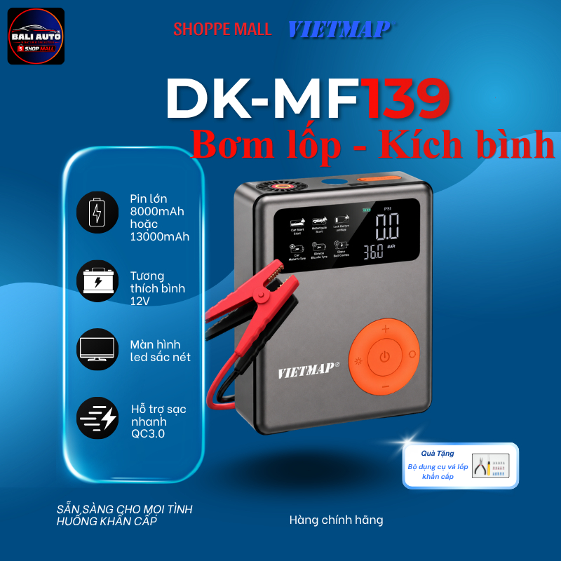 BƠM LỐP Ô TÔ VIETMAP MODEL DK-MF139