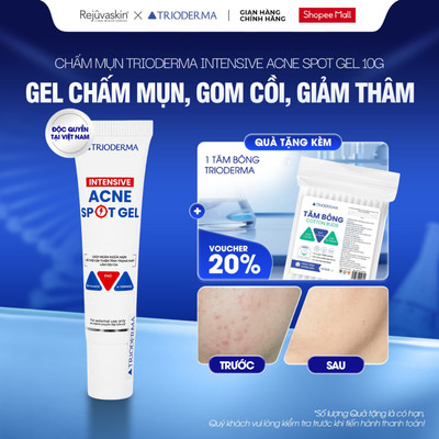 [QÙA TẶNG: 1 MẶT NẠ] Gel Hỗ Trợ Chấm Mụn Viêm Và Cải Thiện Làn Da Trioderma Intensive Acne Spot Gel 10g