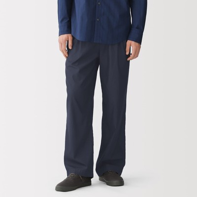 [26AW] MUJI Quần Nam Vải Lyocell 2 Ly Ống Suông
