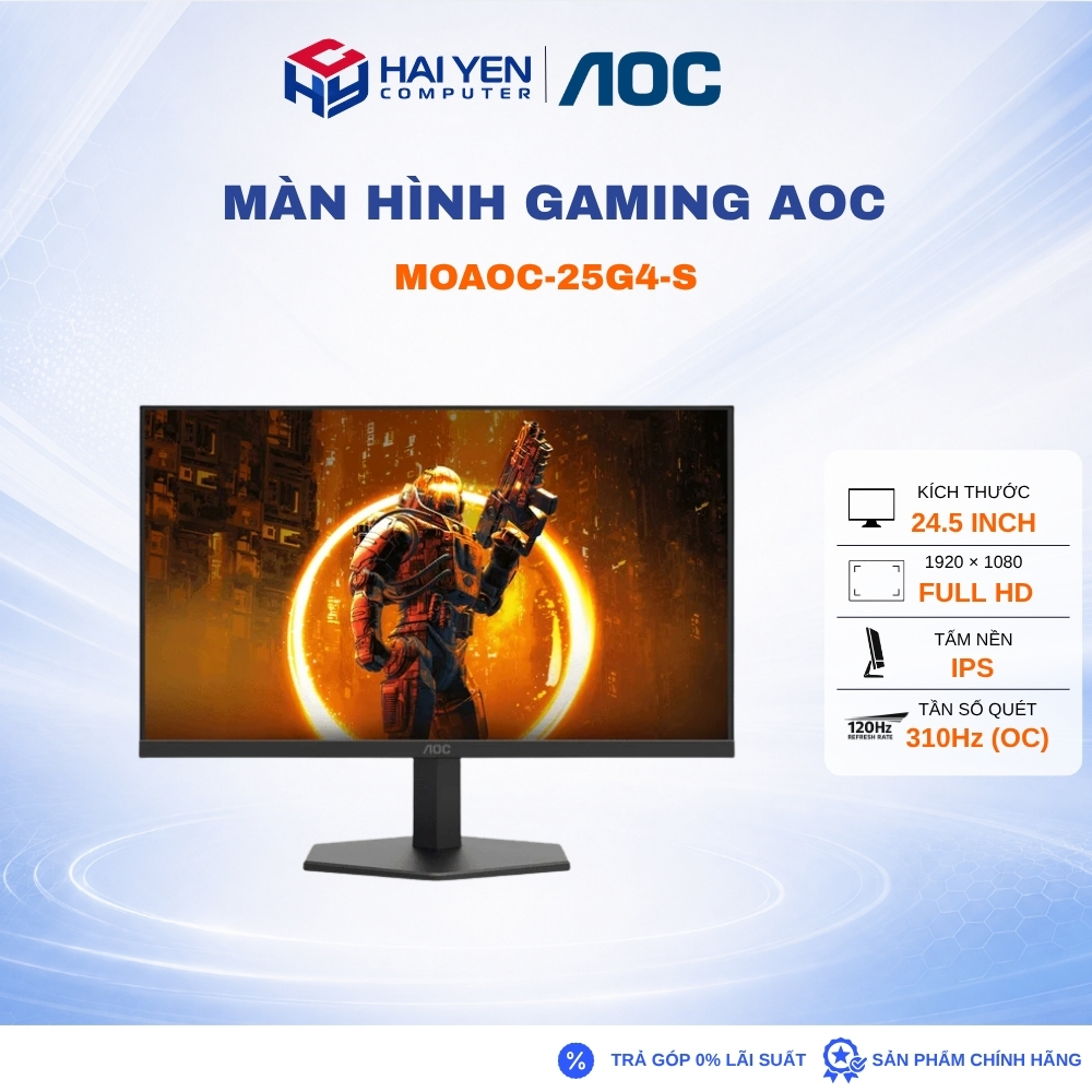 Màn Hình AOC 25G4S / 24.5 inch - IPS - FHD - 310Hz - 0.3ms - HDMI,DP