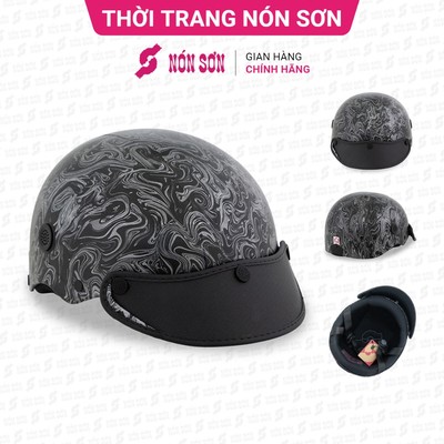 Mũ bảo hiểm lỗ thông gió họa tiết NÓN SƠN chính hãng BMP-ĐN128