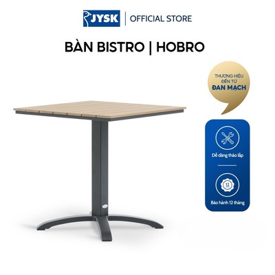 Bàn bistro | JYSK HOBRO | nhôm/nhựa PS | màu tự nhiên | R70xD70xC73cm