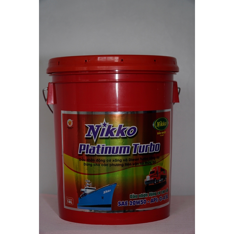 Dầu nhớt động cơ PLATINUM TURBO CI4/SL 20W50 (18 Lít) (Đỏ)