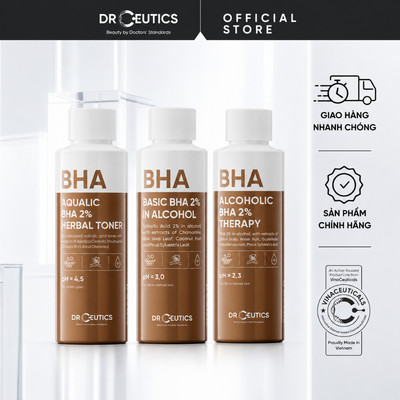DRCEUTICS Dung Dịch Loại Bỏ Tế Bào Chết Hóa Học BHA 2% (Nền Nước & Nền Cồn) - 100ml