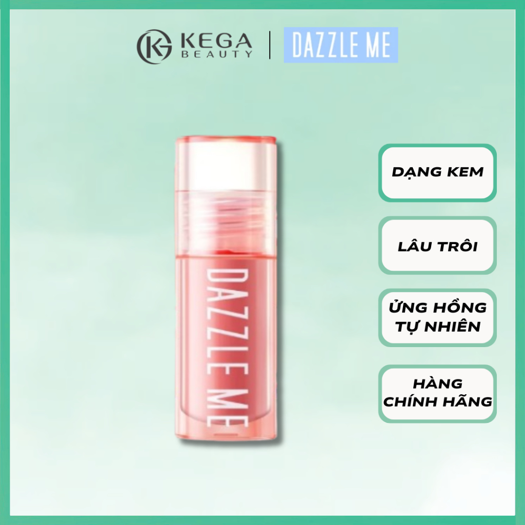 Kem Má Hồng DAZZLE ME Ửng Hồng Tự Nhiên, Má Hồng Heart-Melt Creamy Liquid Blush 2.5g Chống Thấm Nước