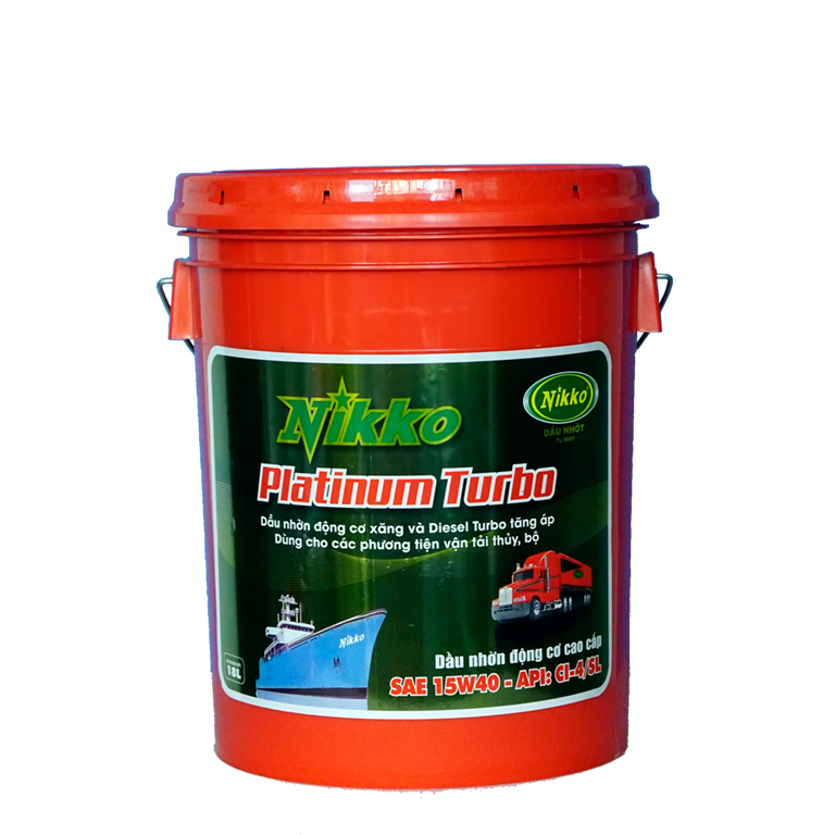 Dầu nhớt động cơ PLATINUM TURBO CI4/SL 15W40 (18 Lít) (Đỏ)