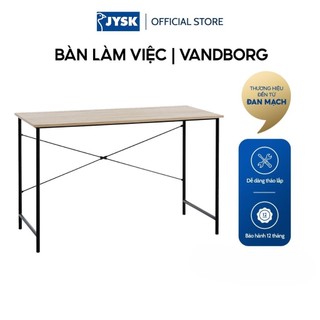 Bàn làm việc | JYSK Vandborg | gỗ công nghiệp khung kim loại xám/đen | 120x75x60cm