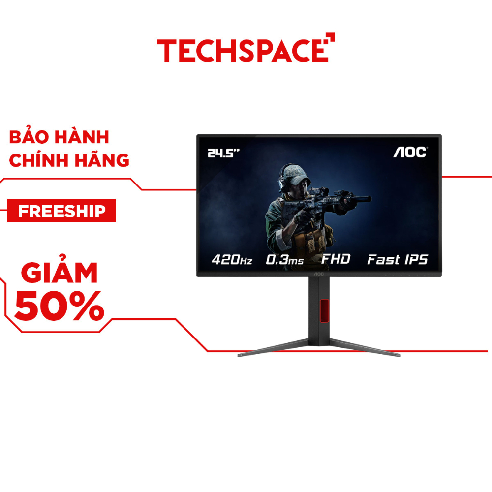 Màn hình Gaming AOC 25G4K 25'' FHD IPS 420Hz 0.3ms - Chính hãng bảo hành 36 tháng