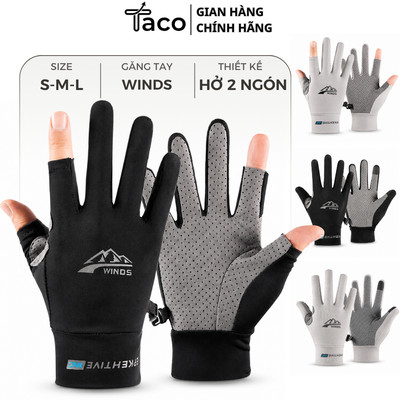 Găng Tay Winds Hỏ 2 Ngón Chống Nắng Chống Tia UV- Unisex Phụ Kiện Du Lịch TACO