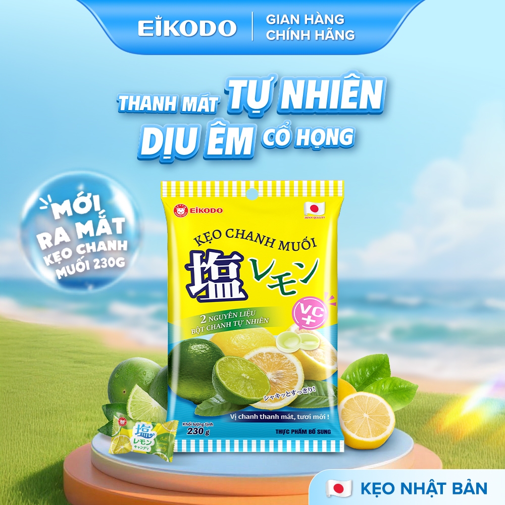 Kẹo Bổ Sung Vitamin C Vị Chanh Muối 230g Eikodo