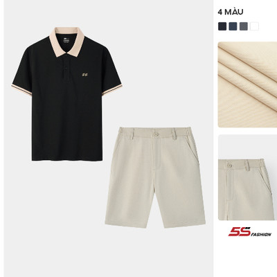 Bộ Quần Áo Thể Thao Nam Áo Polo Quần Short 5S FASHION Phong Cách Lịch Lãm Phom SLIMFIT MBPL26101-QSK26007