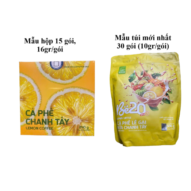 Túi Zip cà phê chanh tây, lemon coffee bản mới 2026