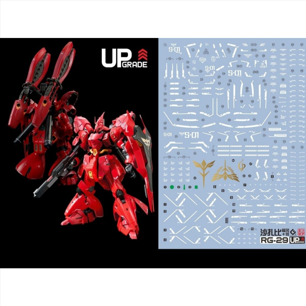 Decal nước RG Sazabi tỷ lệ 1/144 MSN-04 Sazabi Char phiên bản giới hạn Fukuoka phát quang thương hiệ