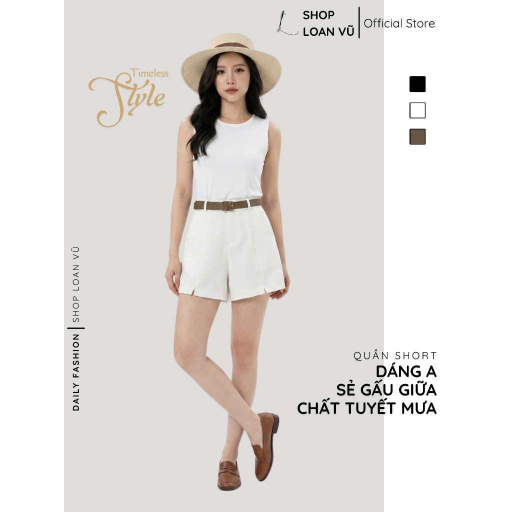 Quần Short Xẻ Gấu Cá Tính Loan Vũ MS1025