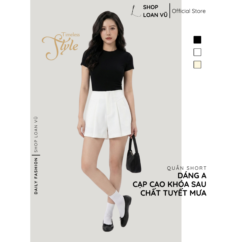Quần short cạp cao Loan Vũ MSS35