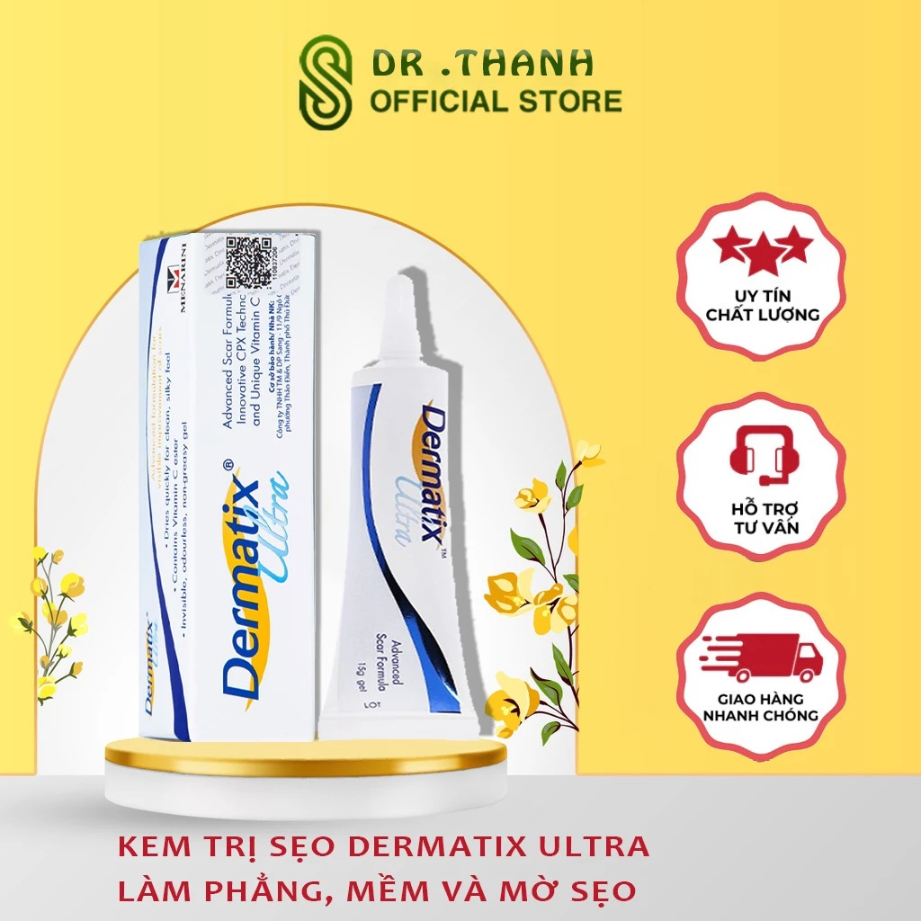[Chính Hãng] Gel Làm Mờ Sẹo Thâm Sẹo Lồi Chính Hãng Dermatix Ultra 15G