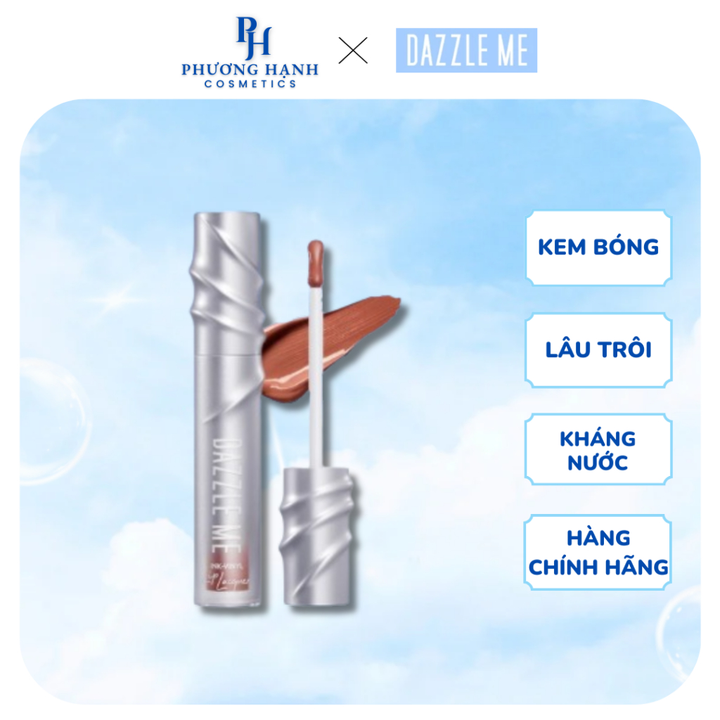 Son Kem Bóng Dazzle Me Ink-Vinyl Lip Lacquer, Son Bóng Lâu Trôi Mịn Màng Kháng Nước 2.5ml