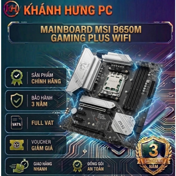 Mainboard MSI B650M GAMING PLUS WIFI DDR5 AM5 - WiFi 6E, 2.5G LAN, Full VAT, BH 36T