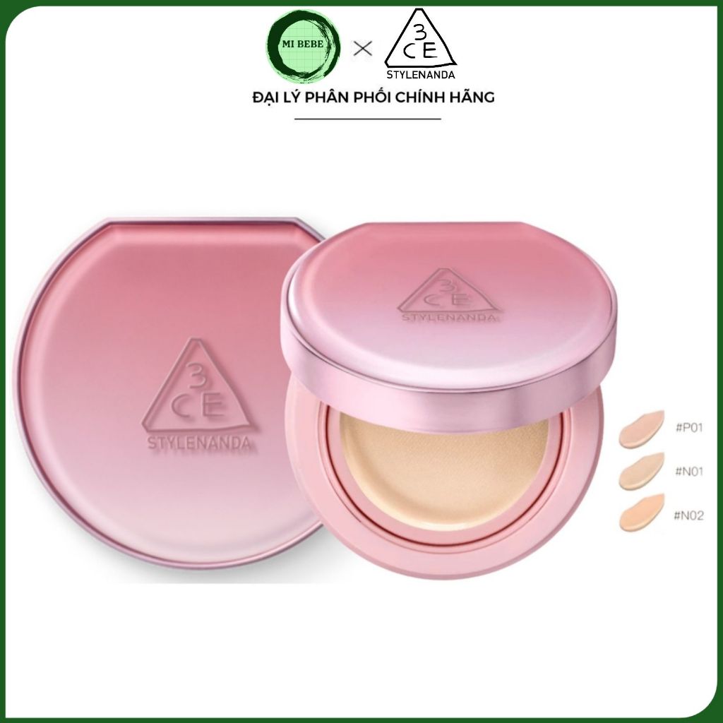 Phấn Nước 3CE Fitting Mesh Cushion - Fitting Mesh Cover Cushion Mỏng Nhẹ Hàng Chính Hãng - Mibebe