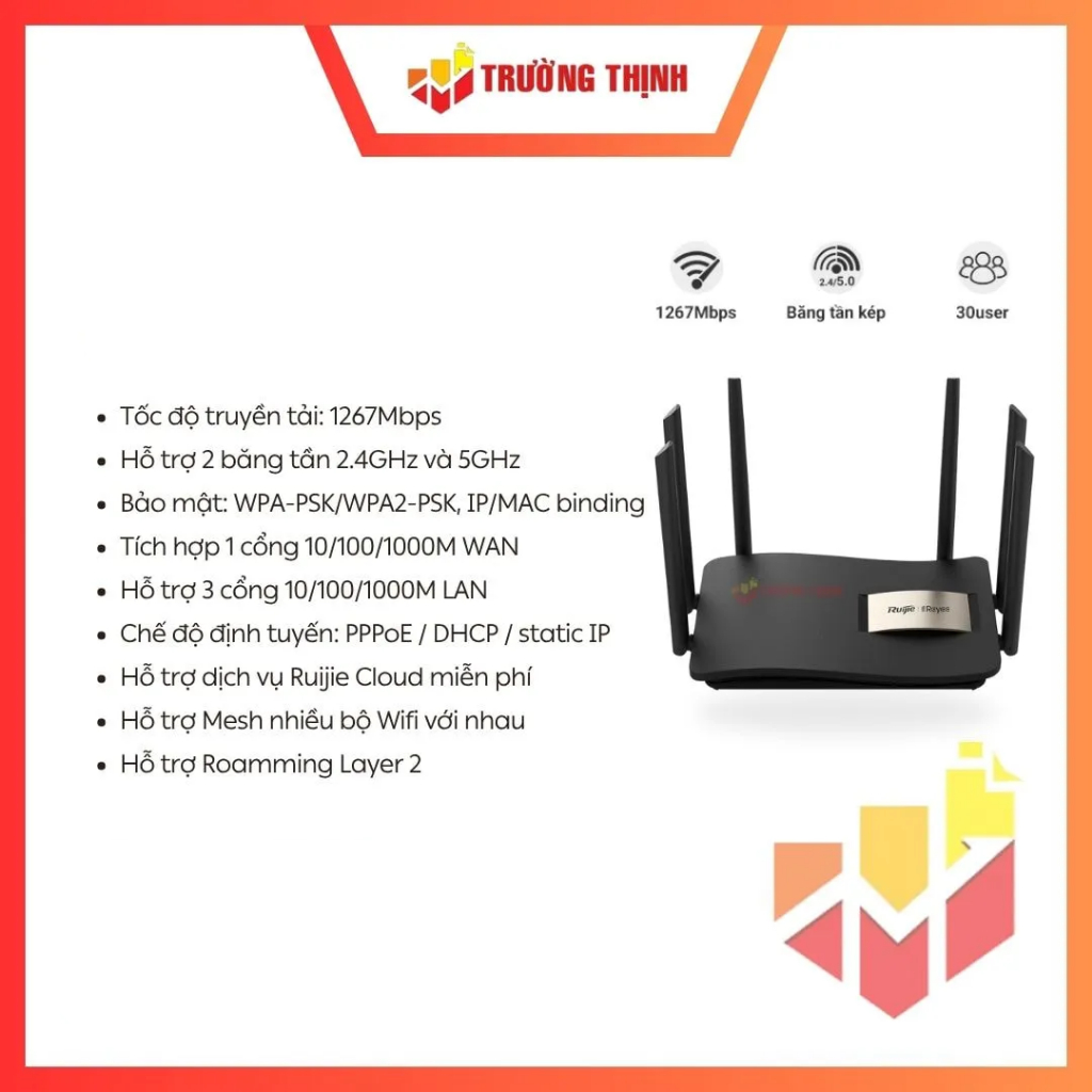 Thiết bị phát Wifi Ruijie RG-EW1200G PRO