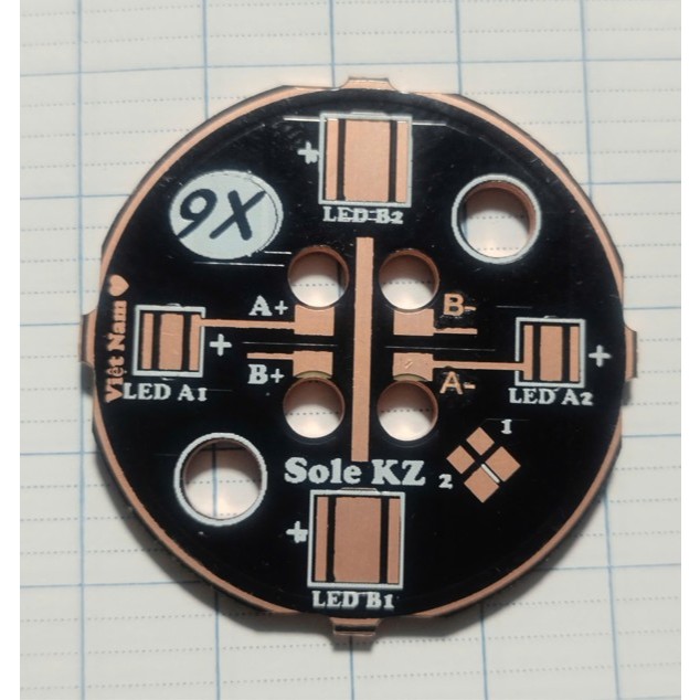 PCB L4X Sole 3535*5050 2 Kênh Chất Liệu Đồng