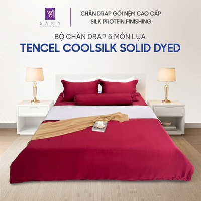Bộ Chăn Ga Gối Lụa Trơn Tencel Coolsilk SAMY BEDDING Mềm Mại Đa Dạng Màu Sắc