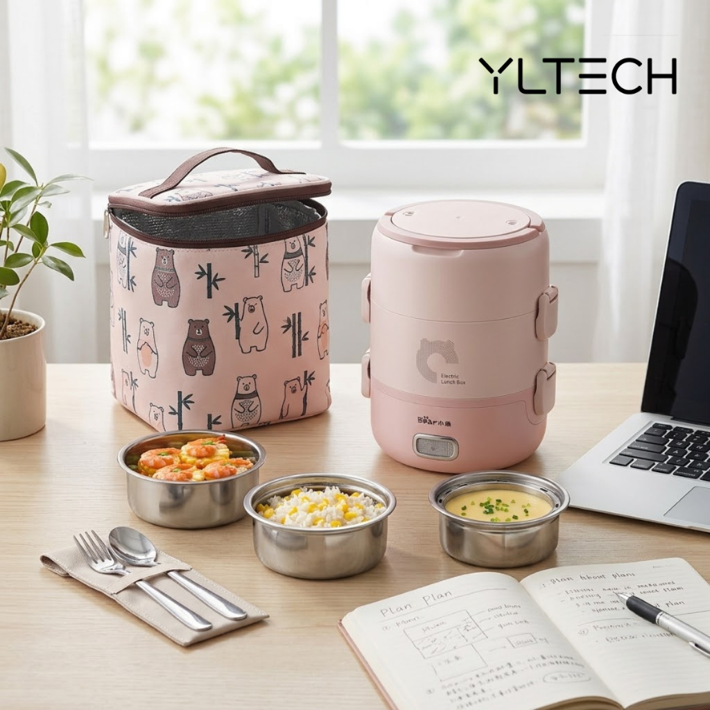Hộp Hâm, Nấu Cơm Be@r 3 Khay DFH-B20S6 | 2 Lít 270W