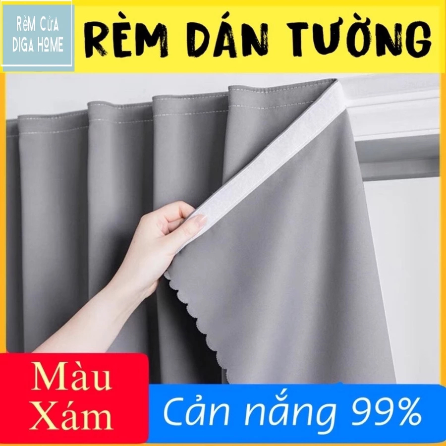 Màn Dán Cửa Sổ-Không Cần Khoan Vô Cùng Tiện Lợi, Chất Vải Cản Sáng Tốt-Nhiều Màu,Nhiều Kích Thước