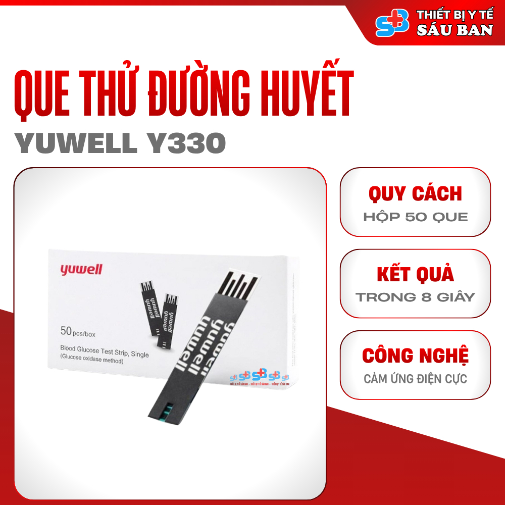 Que Thử Đường Huyết Yuwell Y330 - Que Thử Đường Huyết Máy Yuwell