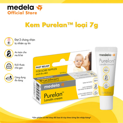 Kem Purelan™ Medela 7g - Kem bôi nứt cổ gà, khô da..
