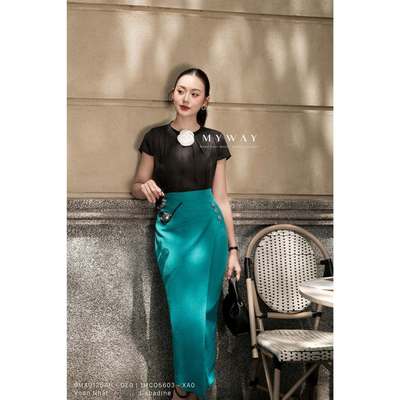 Chân Váy Bút Chì Nữ Công Sở MY WAY Xẻ Trước Cao Cấp 1MCO5603