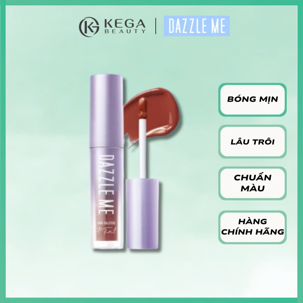 Son Tint Bóng DAZZLE ME Ink-Gloss Lip Tint Dưỡng Ẩm Bền Màu, Son Tint Căng Bóng Mọng Nước Mỏng Nhẹ 2